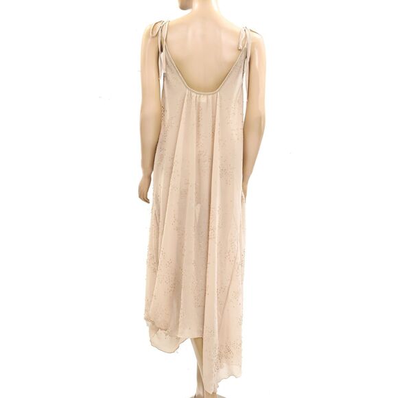 Intimately Free People A Little Shine Maxi Slip Dress Sheer Beaded XS NEW 277843 - Picture 8 of 10